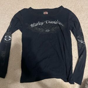 Harley-Davidson Kids Black Graphic Long Sleeve Tee SOLD